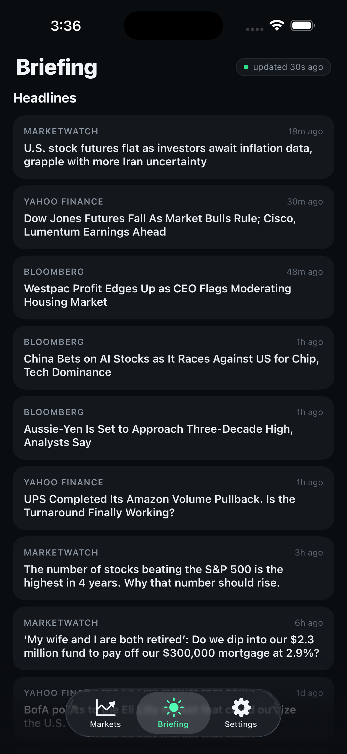 RiserVibe briefing with market headlines and analyst views